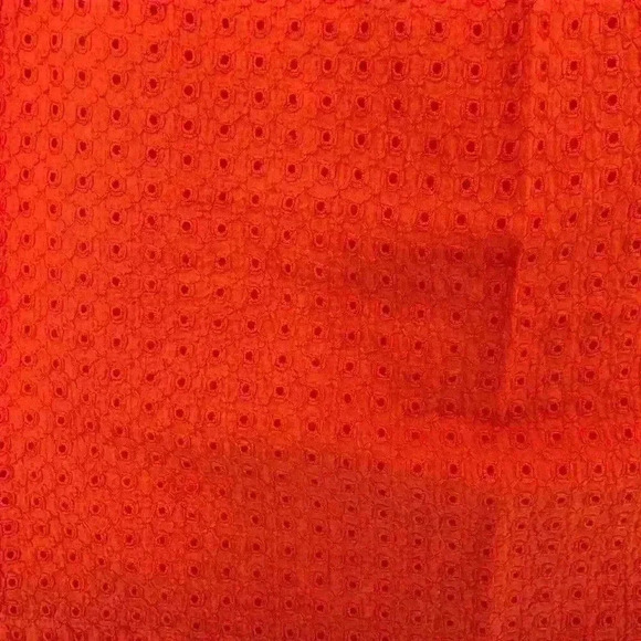 Coldwater Creek Beautiful Orange Eyelet Weave Pattern Skirt, Size 4 - Picture 5 of 7